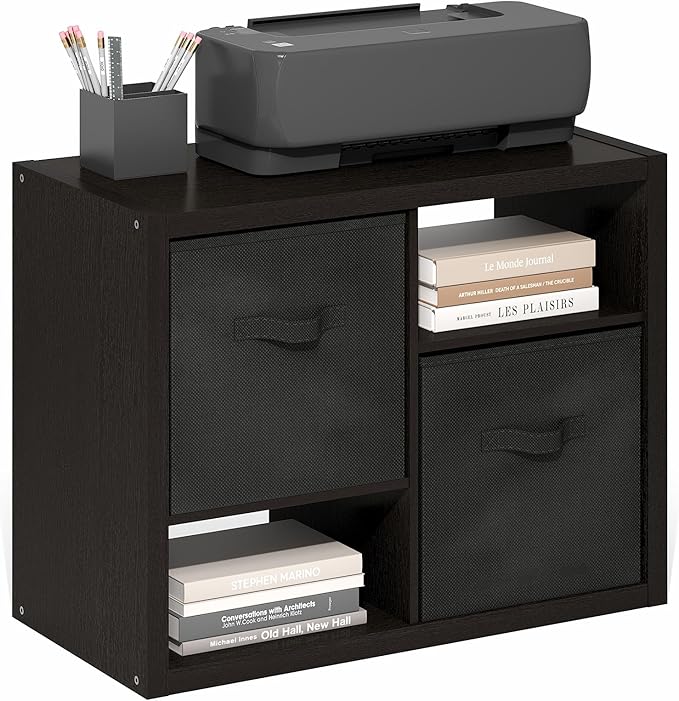 Furinno Viola Storage Shelf, 4-Tier Storage Rack with Bins, Book Shelf, Books...