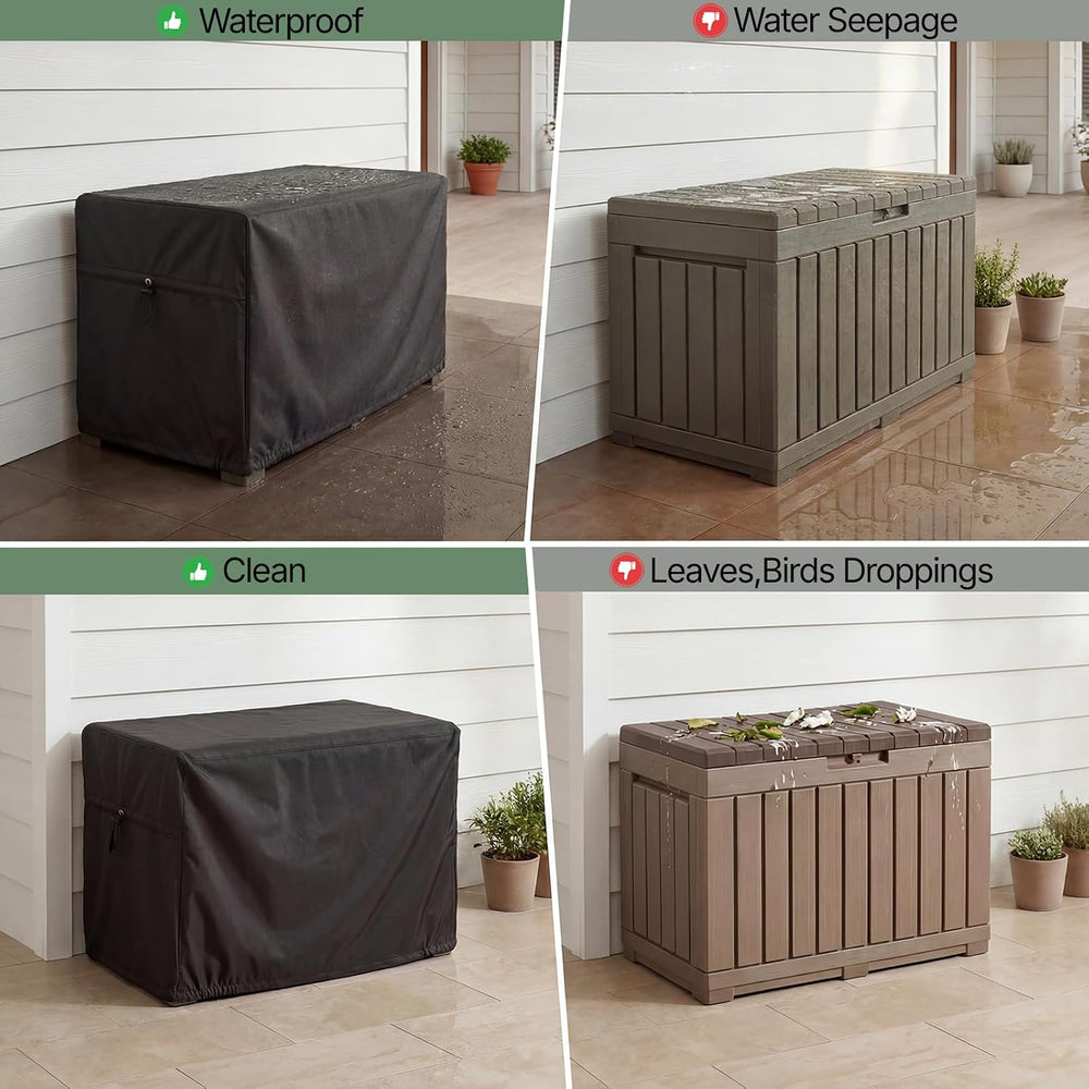 Deck Box Cover Waterproof,Patio Storage Box Cover 63"Lx30"Wx28"H