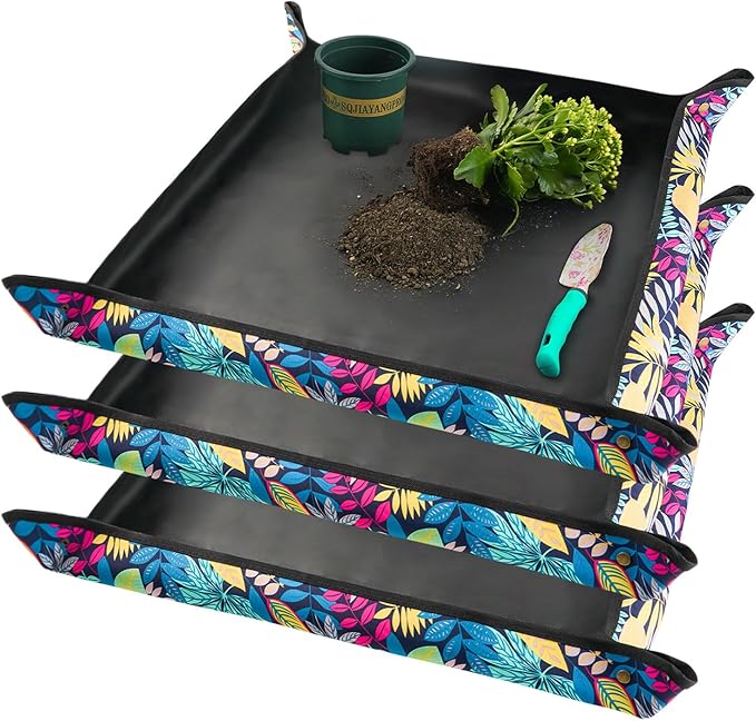 3PCS 29.5" x 29.5" Repotting mat for House Plant Care and Dirt Spil...