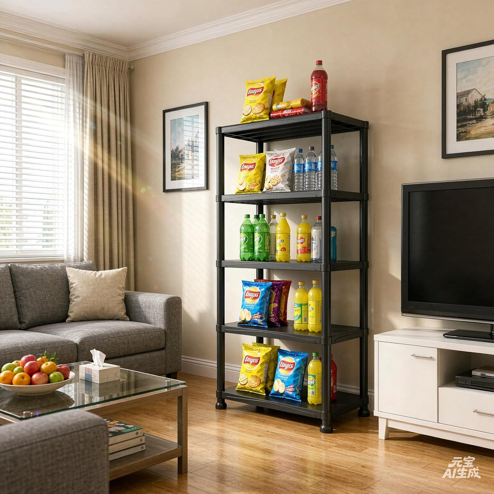 5‑Tier Plastic Storage Shelving Unit for Garage Storage Shelve 70"×24&qu...