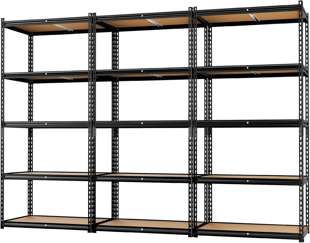 5-Tier Storage Shelving Unit, Metal, for Kitchen, Garage, Laundry Room, Adjus...