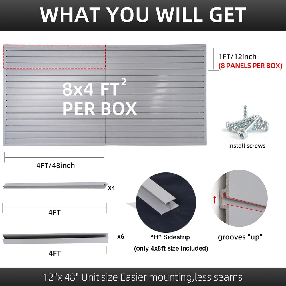 Slat Wall Paneling Garage Wall Organizer, Slatwall Panels Garage Tool Organiz...