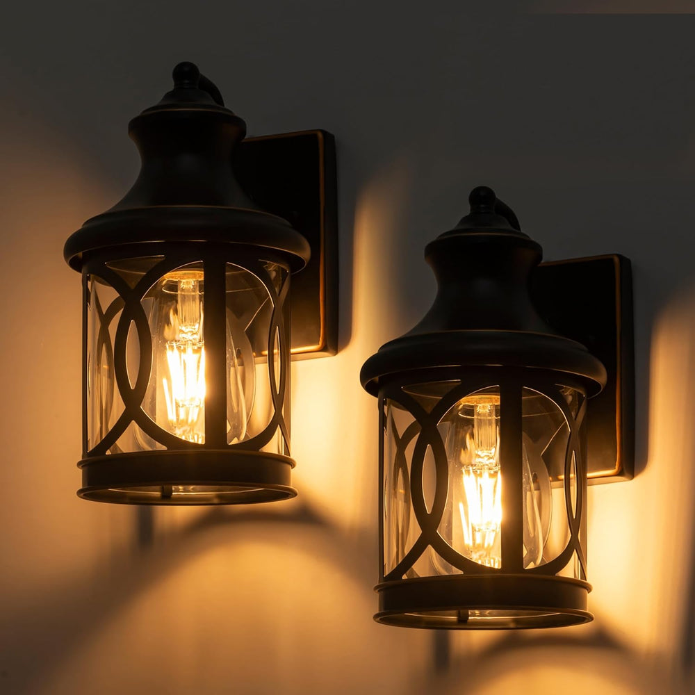 2-Pack Outdoor Wall Lights, Porch Lights, Waterproof Outdoor Wall Sconce, Ext...