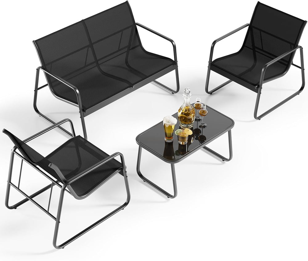 Gizoon 4PCS Patio Furniture Set, Outdoor Patio Furniture