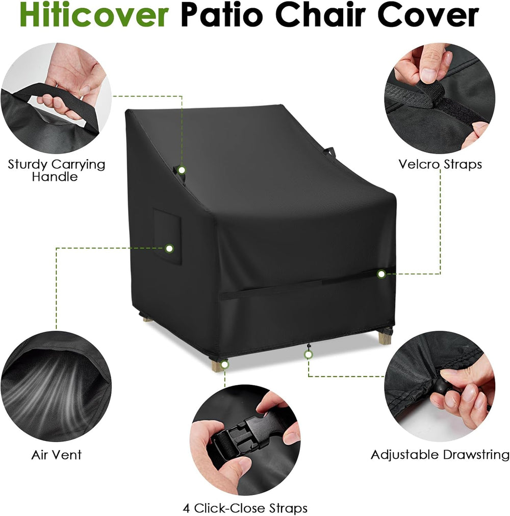 Outdoor Patio Adirondack Chair Covers 2 Pack, 30"W x 33"D x 36"H