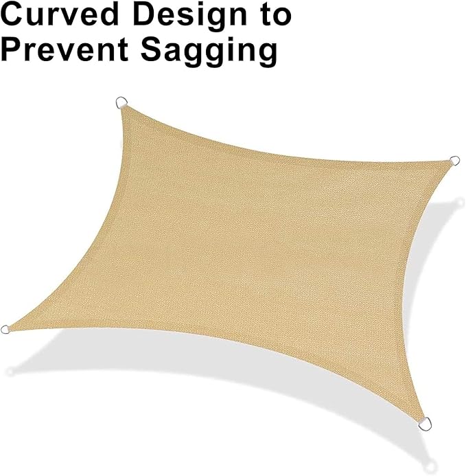 LOVE STORY Custom Size 9'x9' Sand Sun Shade Sail Rectangle UV Block C...