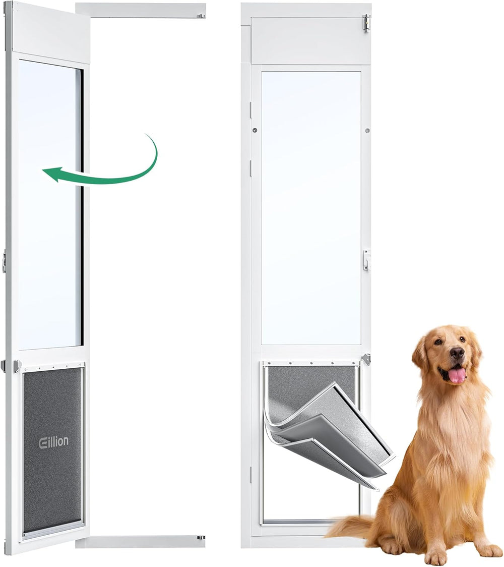 3 Flap XLarge Dog Door for Sliding Glass Door, Openable Pet Door for Sliding ...