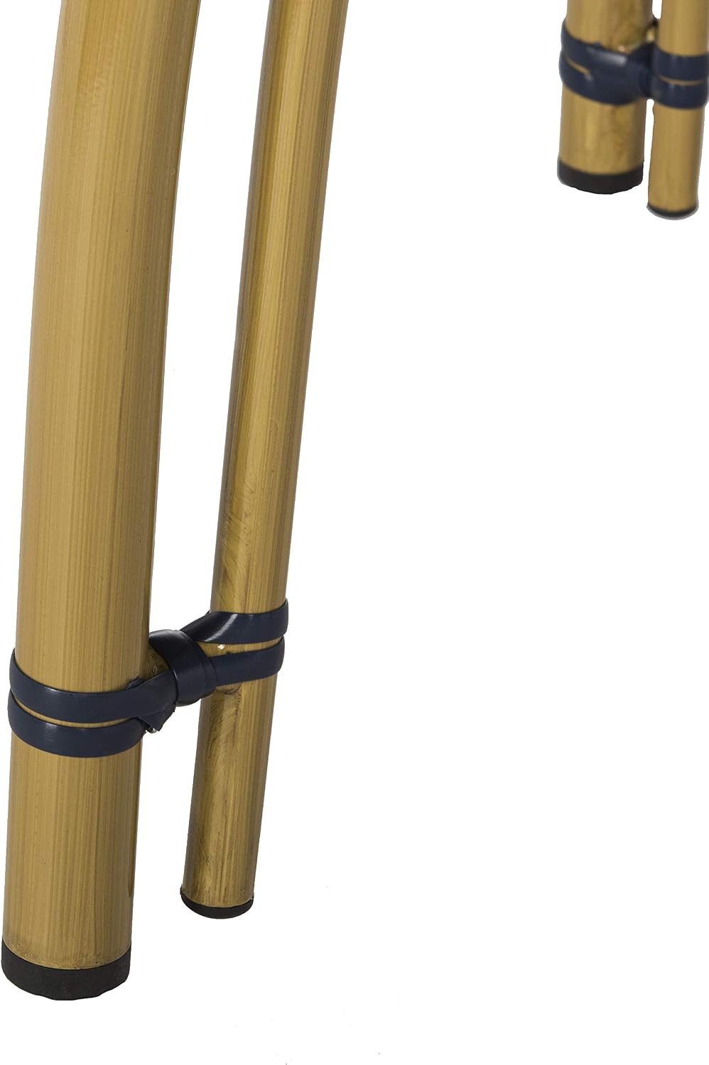 SAFAVIEH Outdoor Kylie Wicker Patio Bistro Table, 31.5" Navy/White PAT4011A