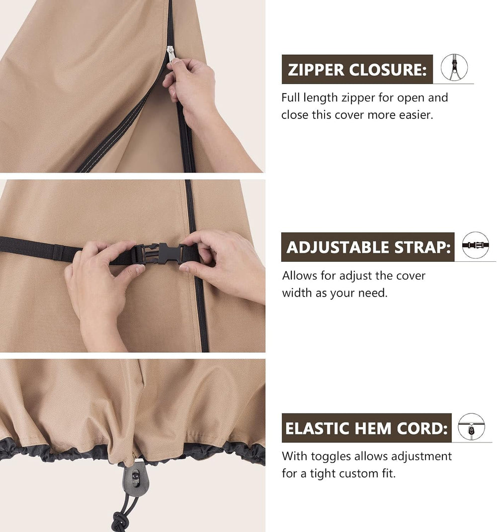 ULTCOVER Waterproof Patio Cantilever Offset Umbrella Cover