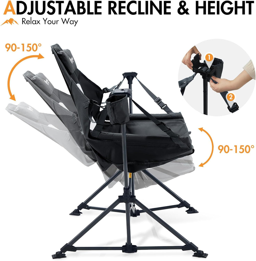 Portal Hammock Camping Chair Heavy Duty 400lbs - Breathable Mesh Outdoor Swin...