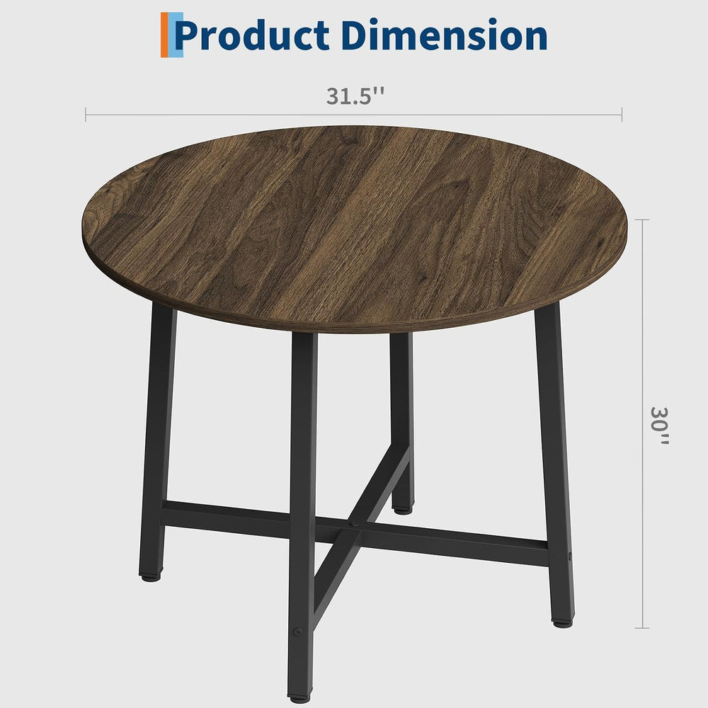 IDEALHOUSE 31.5 Inch Round Dining Table for 2-4, Small Kitchen Dining Room Ta...