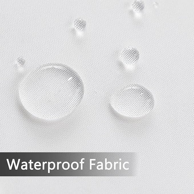 SpaceDresser Waterproof Outdoor Sheer Curtains for Patio - 4 Panels Rod Pocke...