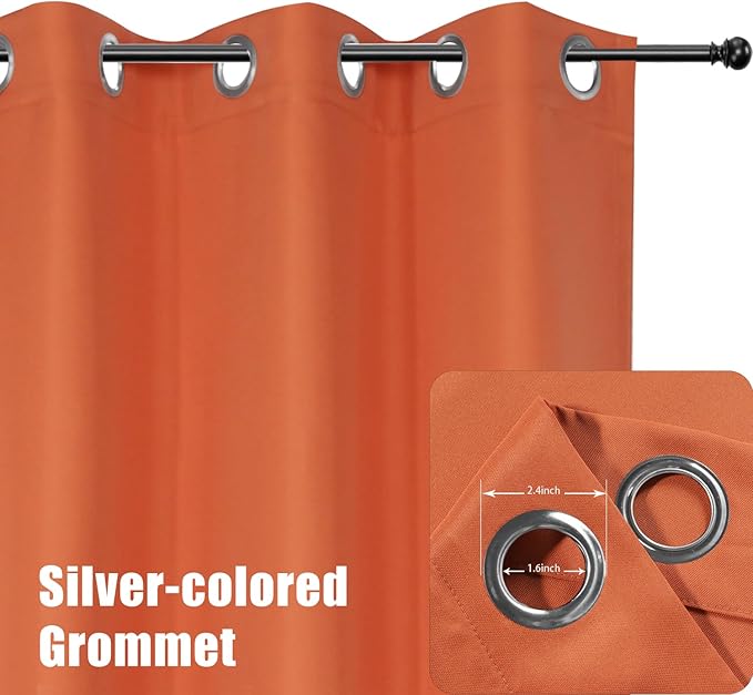 BONZER Waterproof Indoor/Outdoor Curtains for Patio Thick Privacy Wide Gromme...
