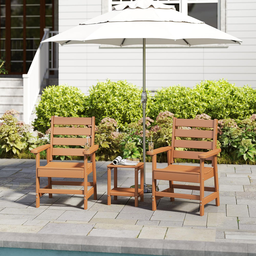 GREENVINES 3 Pieces Patio Furniture Set | Outdoor Bistro Sets for 2 | HDPE Pl...