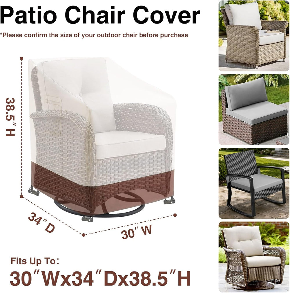 Heavy Duty Outdoor Chair Covers Waterproof-2 Pack Patio Chair Covers for Ourd...