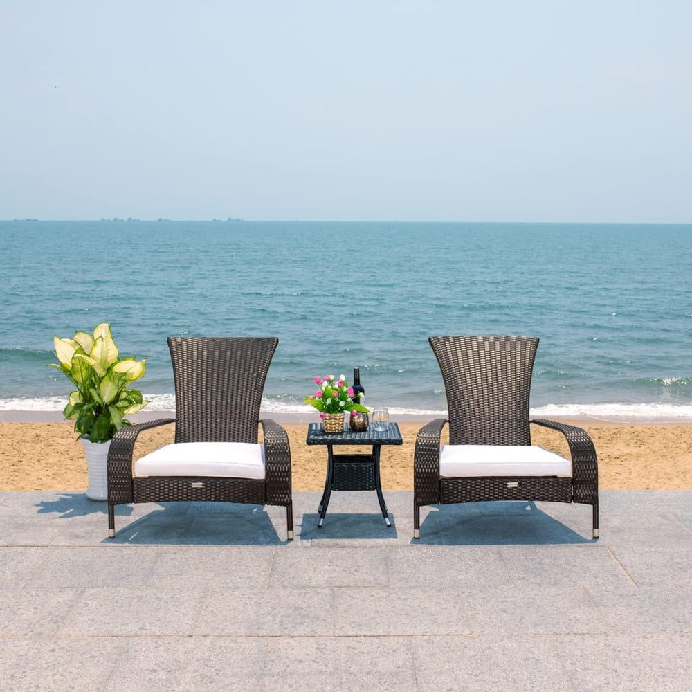 SAFAVIEH Outdoor Edna 3pc 3-Piece Patio Sectional Sofa Set, 19.7" PAT7719A