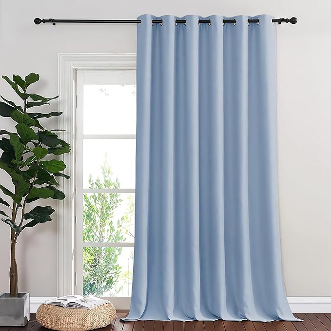 NICETOWN Blackout Sliding Glass Door Curtains, Room Darkening Thermal Insulat...