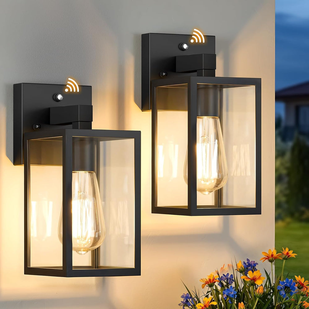 FOLKSMATE 2 Pack Dusk to Dawn Outdoor Wall Light Fixtures, Hardwired Anti‑Rus...