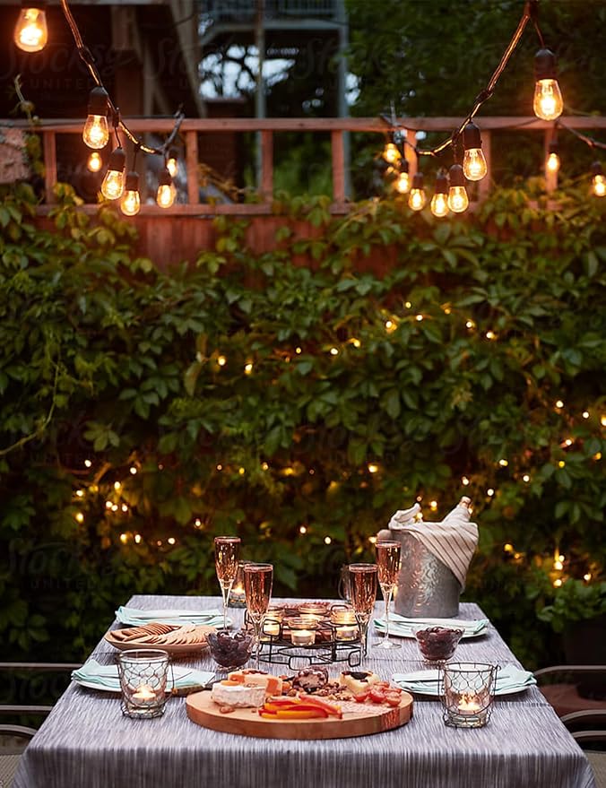 Svater Outdoor String Lights 200 FT, E26 Socket, 64pc S14 Shatterpoof Bulbs, ...