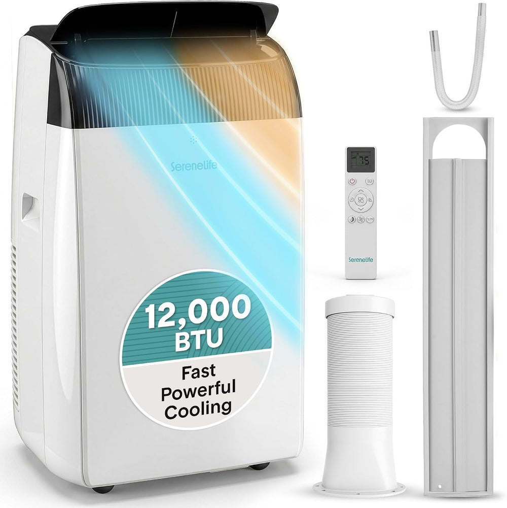 SereneLife Portable Air Conditioner With Heat & Built-in Dehumidifier 12,...