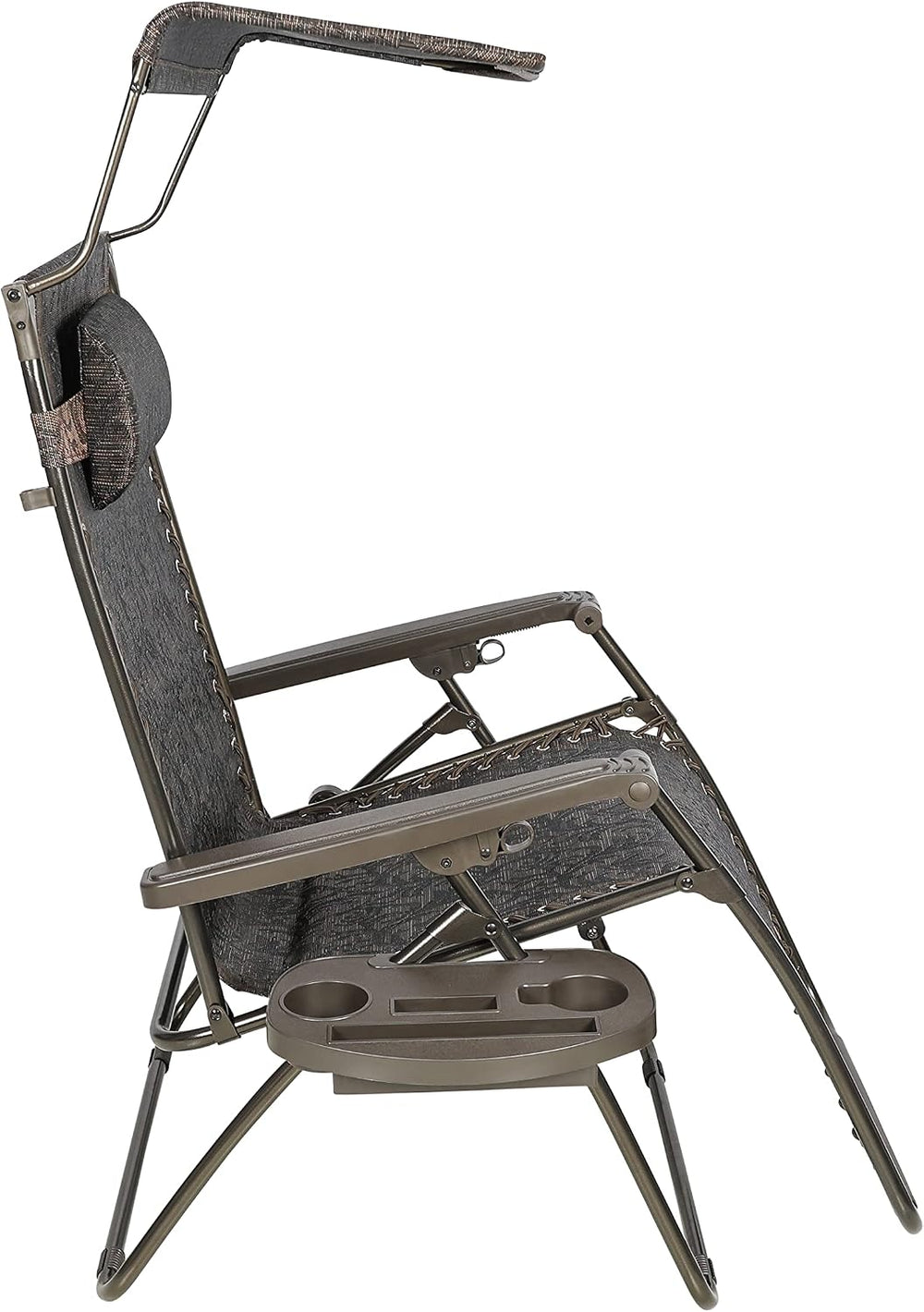 Bliss Hammocks XXL Zero Gravity Lounge Chair, Brown Jacquard, 33" Wide