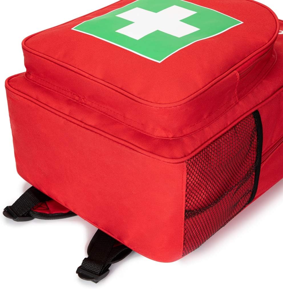 Red Emergency Bag First Aid Backpack Empty Medical Treatment First Responder ...
