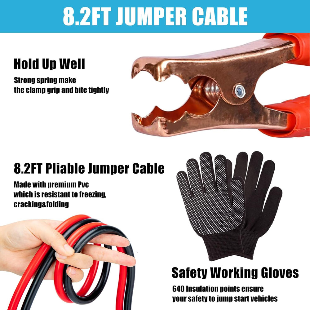 Car Roadside Emergency Kit, Car Safety Kit for Men Portable Car Kits for Emer...
