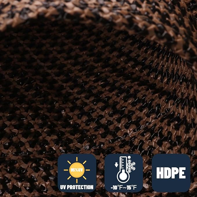 SUNNY GUARD Sun Shade Sail 20'x20'x20' Triangle Brown UV Block Su...