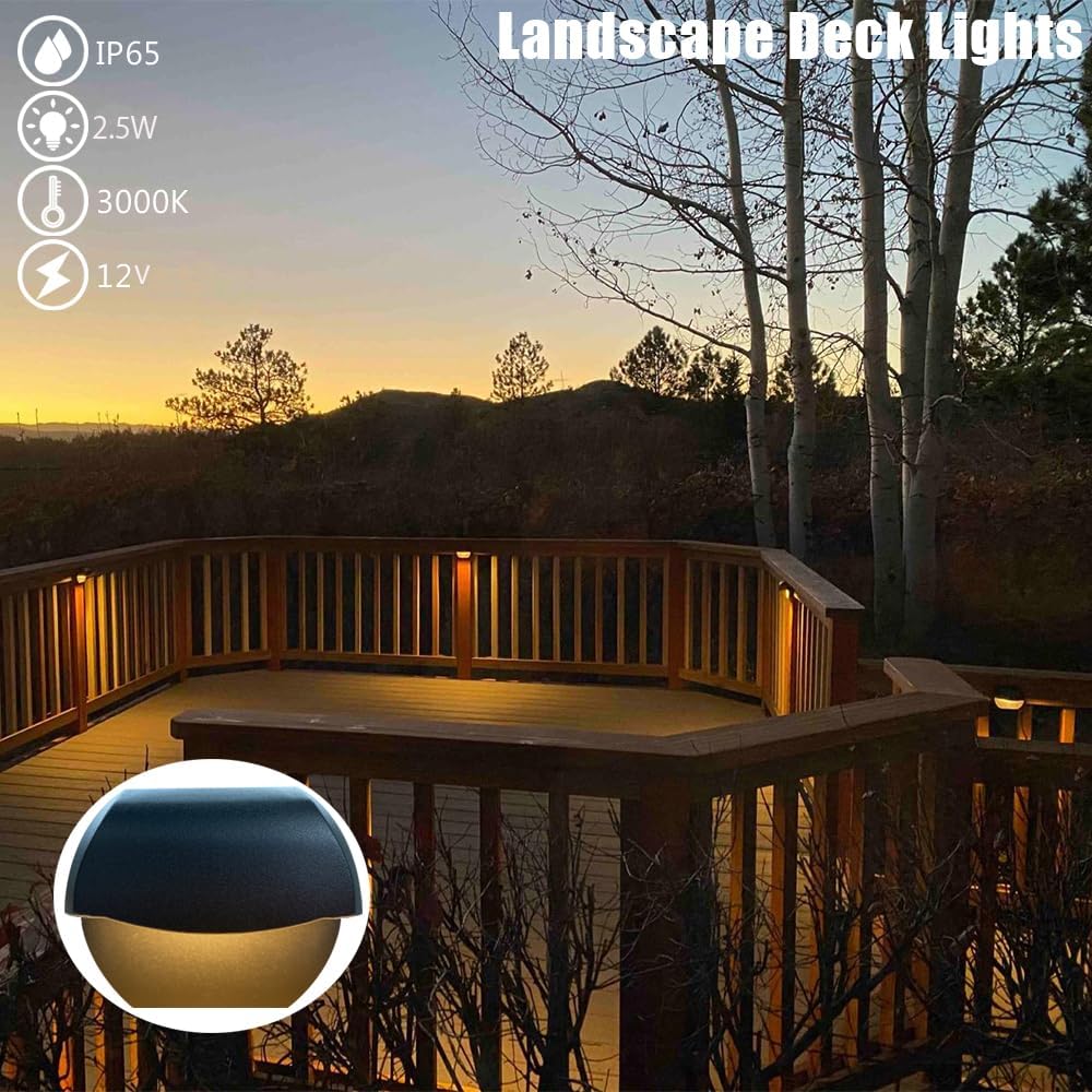 Outdoor Deck Lights LED Landscape Lighting Low Voltage 12V AC/DC