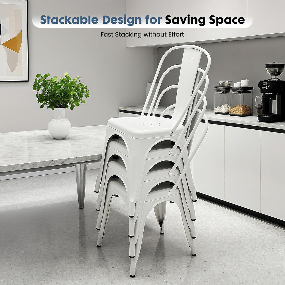 DUMOS Counter Height Bar Stools Set of 4, Bar Chairs for Kitchen Island