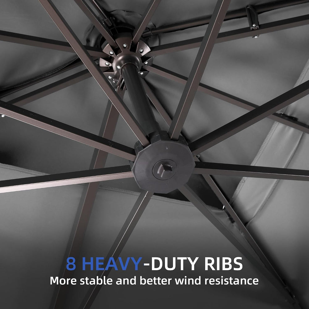 10 X 13 FT Cantilever Outdoor Patio Umbrella with Base Included