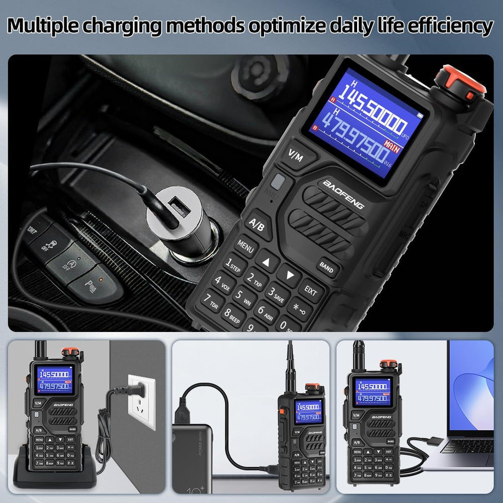 BAOFENG K5Plus Ham Radio 10W Long Range Handheld Rechargeable Walkie Talkies ...
