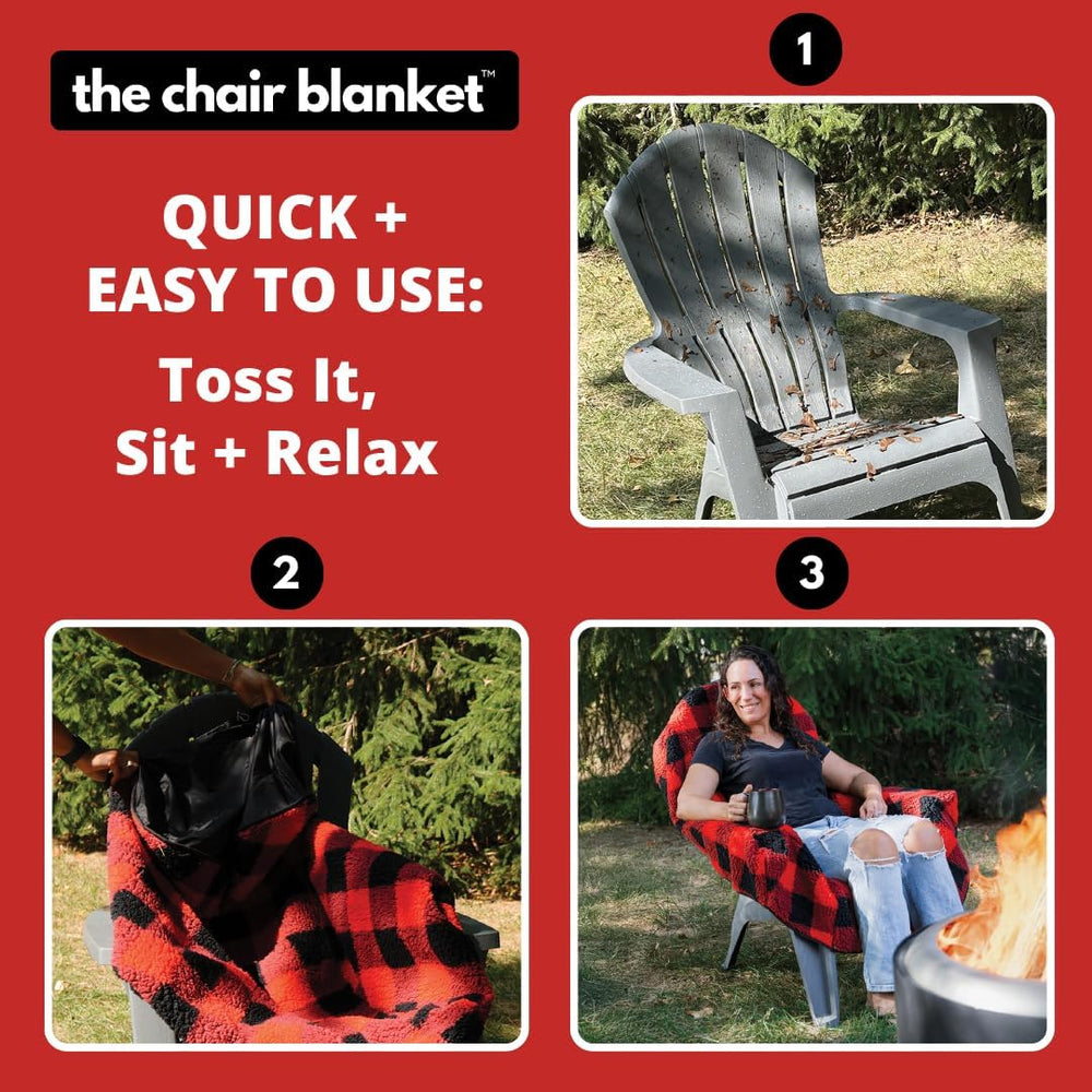 CITYBONFIRES The Chair Blanket™ – As Seen on Today's Show Reversible, Wat...