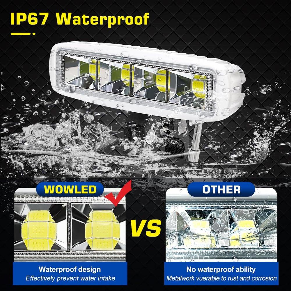 WFPOWER Clamp on Boat Spotlights, Flexible LED Spreader Marine Spotlights Wat...