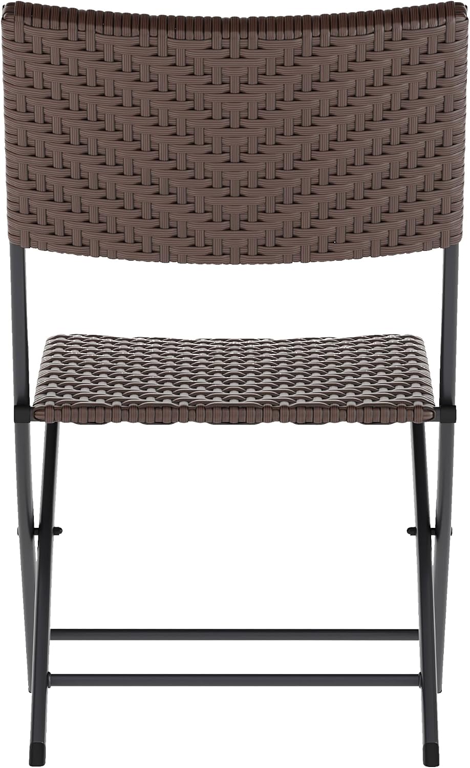 EMMA + OLIVER Brown/Black Three Piece Folding Bistro Set
