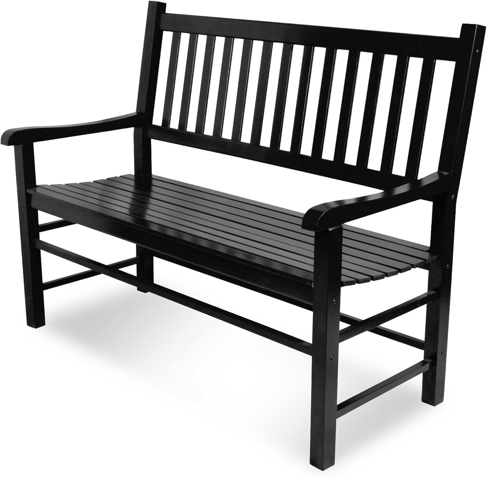 Shine Company Eden Outdoor Garden Bench, Black