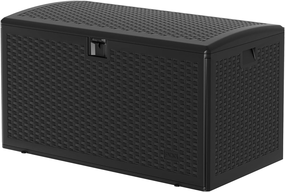 Garvee 120 Gallon Waterproof Large Resin Deck Box Indoor Outdoor, Lockable St...