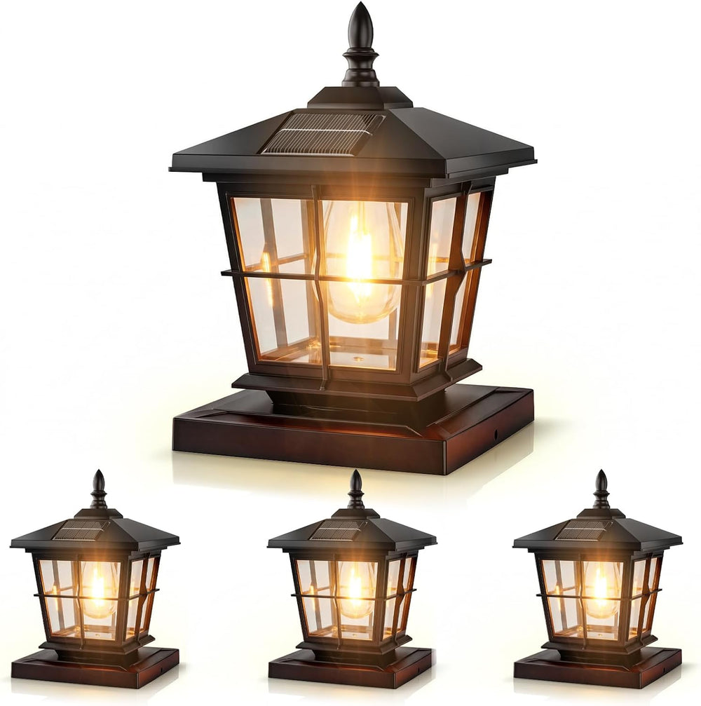 JOFIOS Solar Post Cap Light 4pack,3 Color Temps,fit 4x4/5x5 Deck Fence Post
