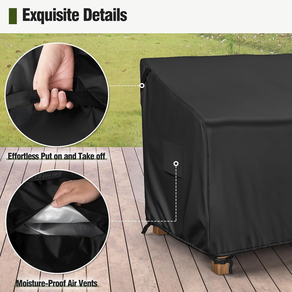 MR. COVER 3-Seater Outdoor Couch Cover Waterproof, 80 Inch Patio Furniture Co...