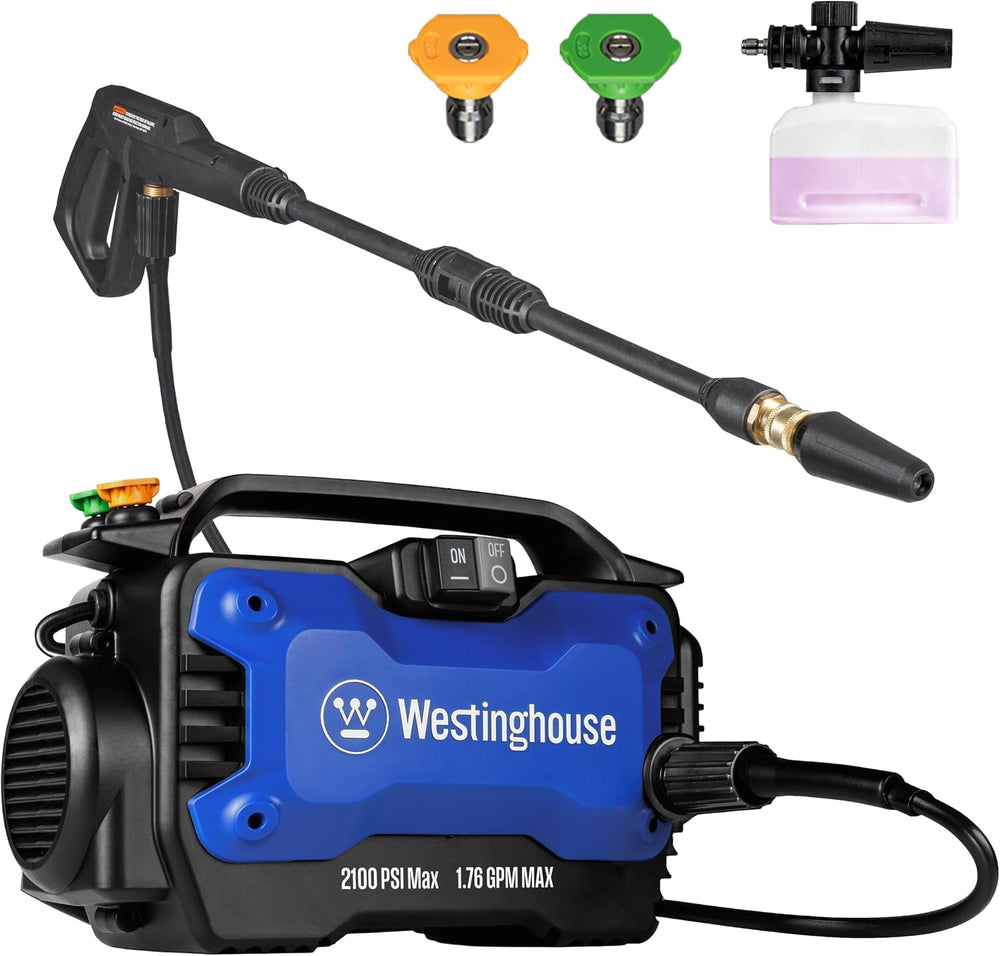 Westinghouse ePX3100s Electric Pressure Washer, 2100 Max PSI 1.76 Max GPM wit...