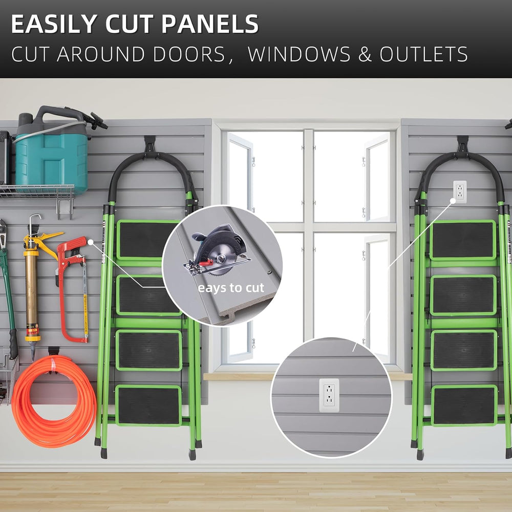Slat Wall Paneling Garage Wall Organizer, Slatwall Panels Garage Tool Organiz...