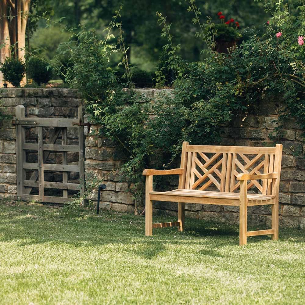 TITAN GREAT OUTDOORS Ash & Ember Summit Grade A Teak 47" Bench, Seat...