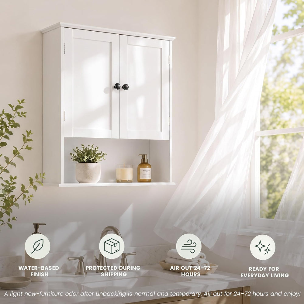 Bathroom Wall Cabinet, White 30" x 24" Wall Mounted Medicine Cabine...