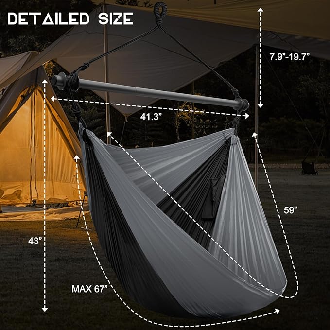 Hammock Swing Chair for Outdoor & Indoor, Lightweight & Portable, Per...