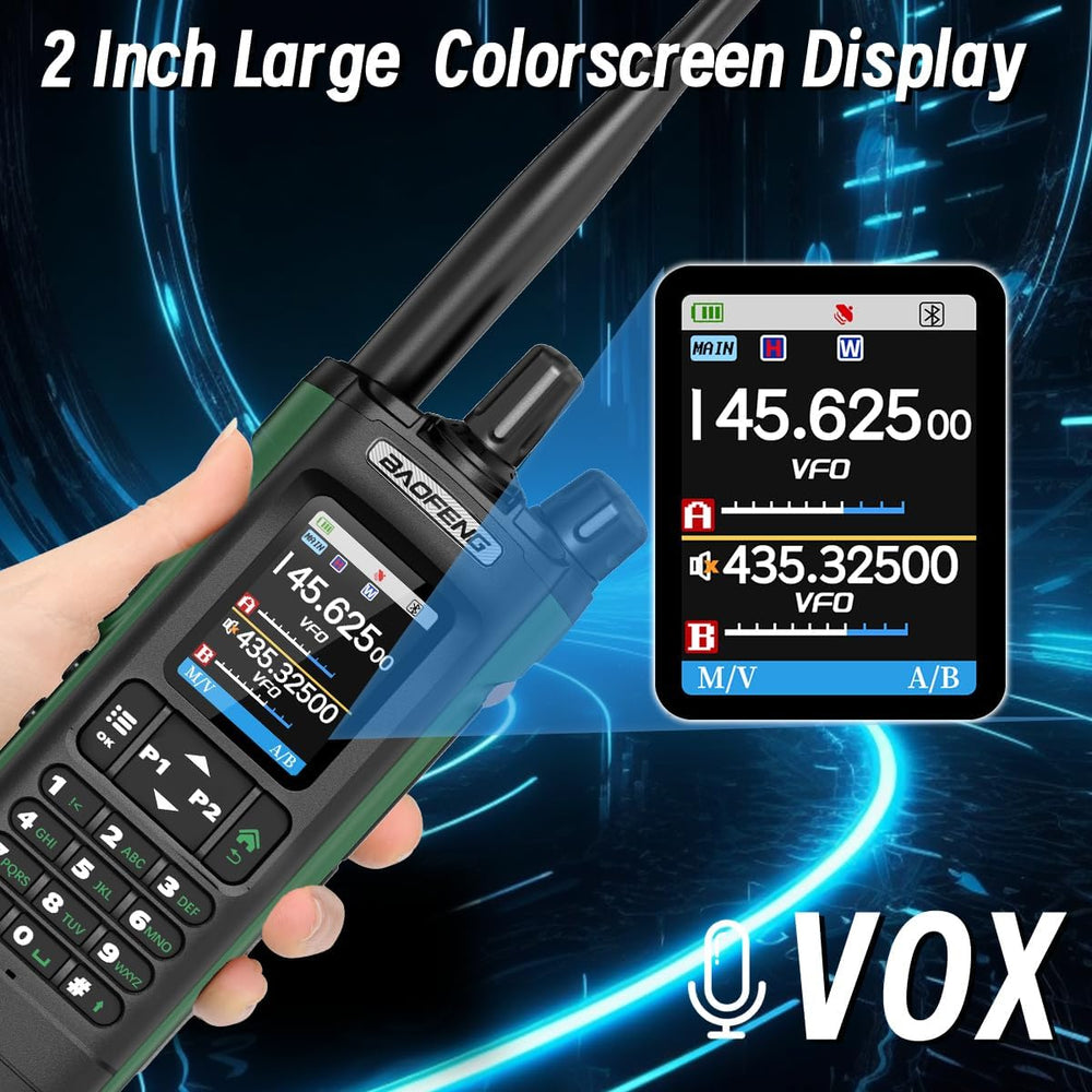 BAOFENG UV-32 Radio Ham Radio Handheld 10W Long Range Rechargeable NOAA Weath...