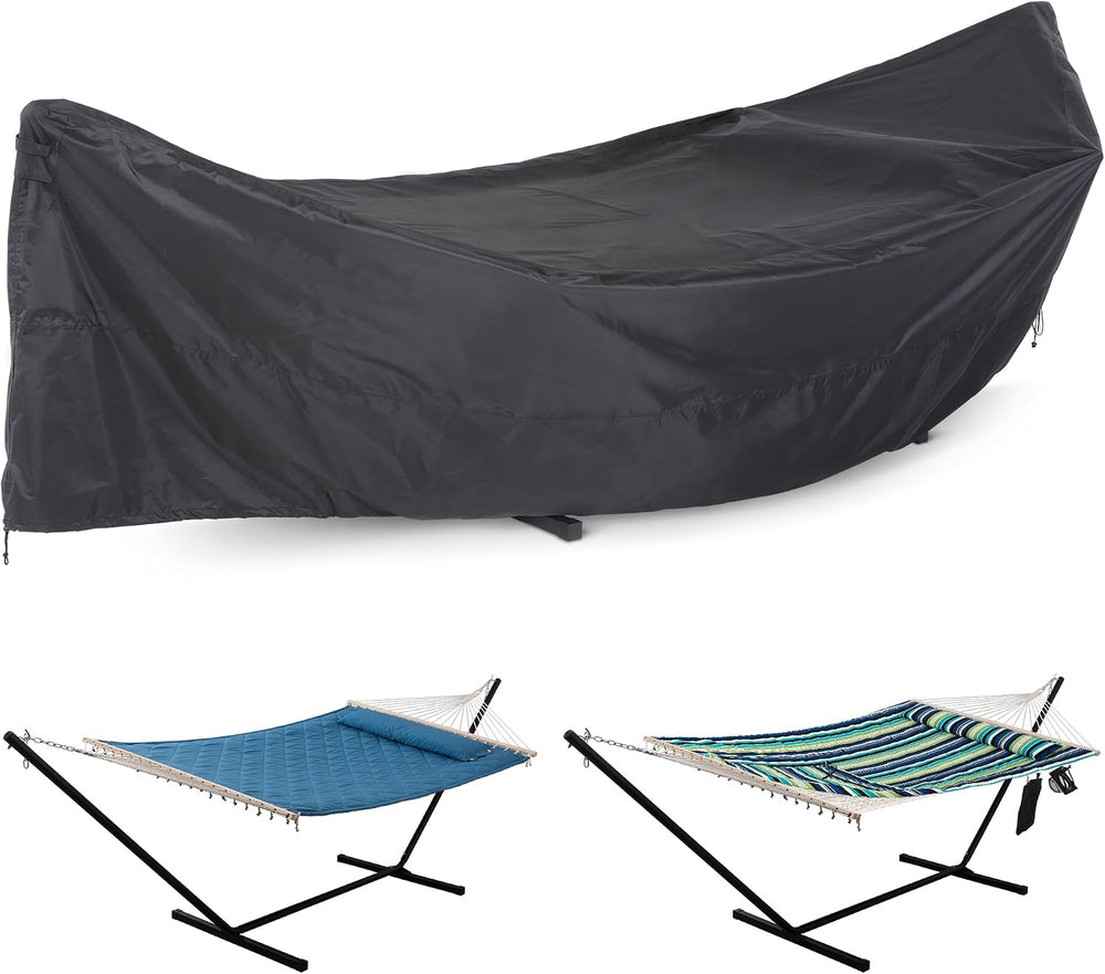 ANOW Heavy Duty Waterproof Hammock Cover for 12FT Stand, Grid Black