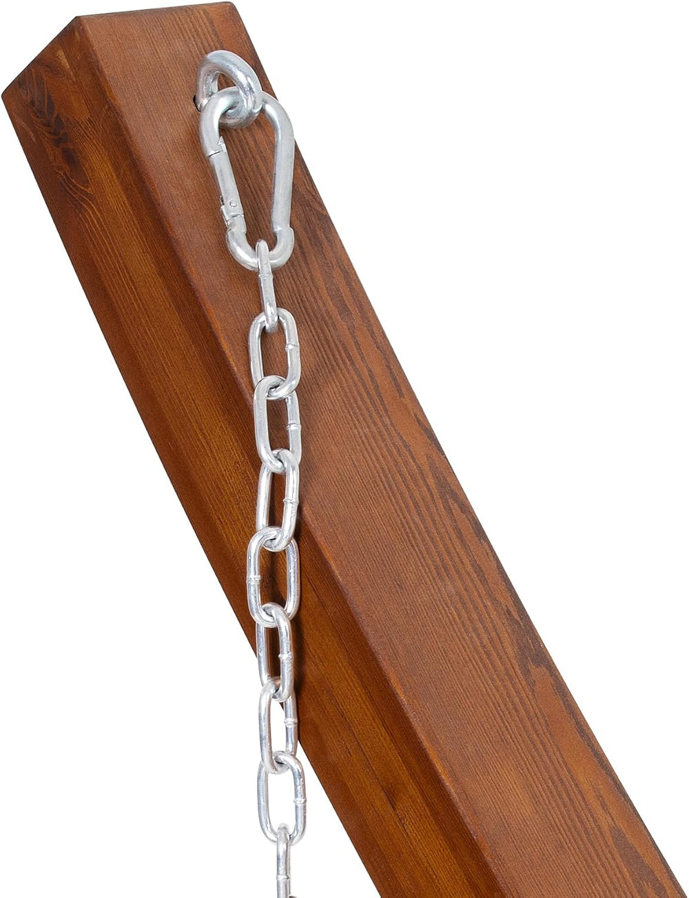 13.6 Feet Curved Wooden Hammock Stand Only, Brown