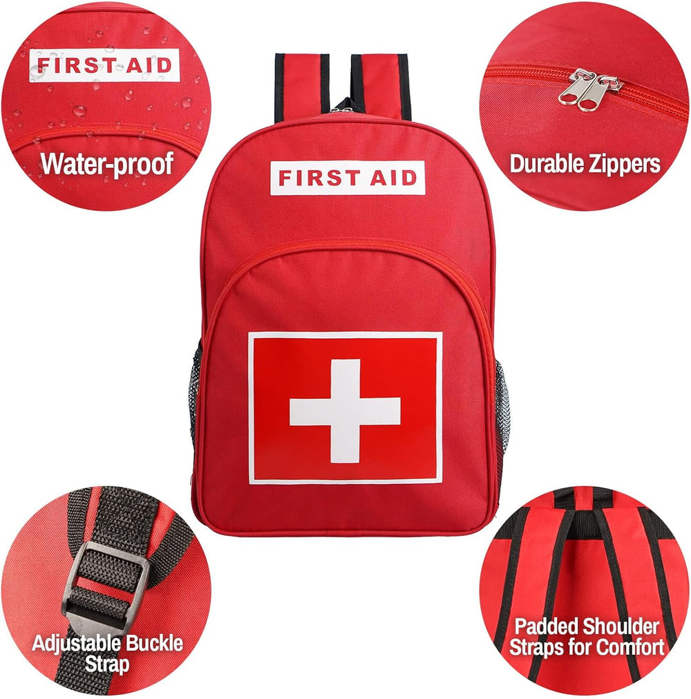 First Aid Backpack, Emergency Medical Backpack, Waterproof & Large Capaci...