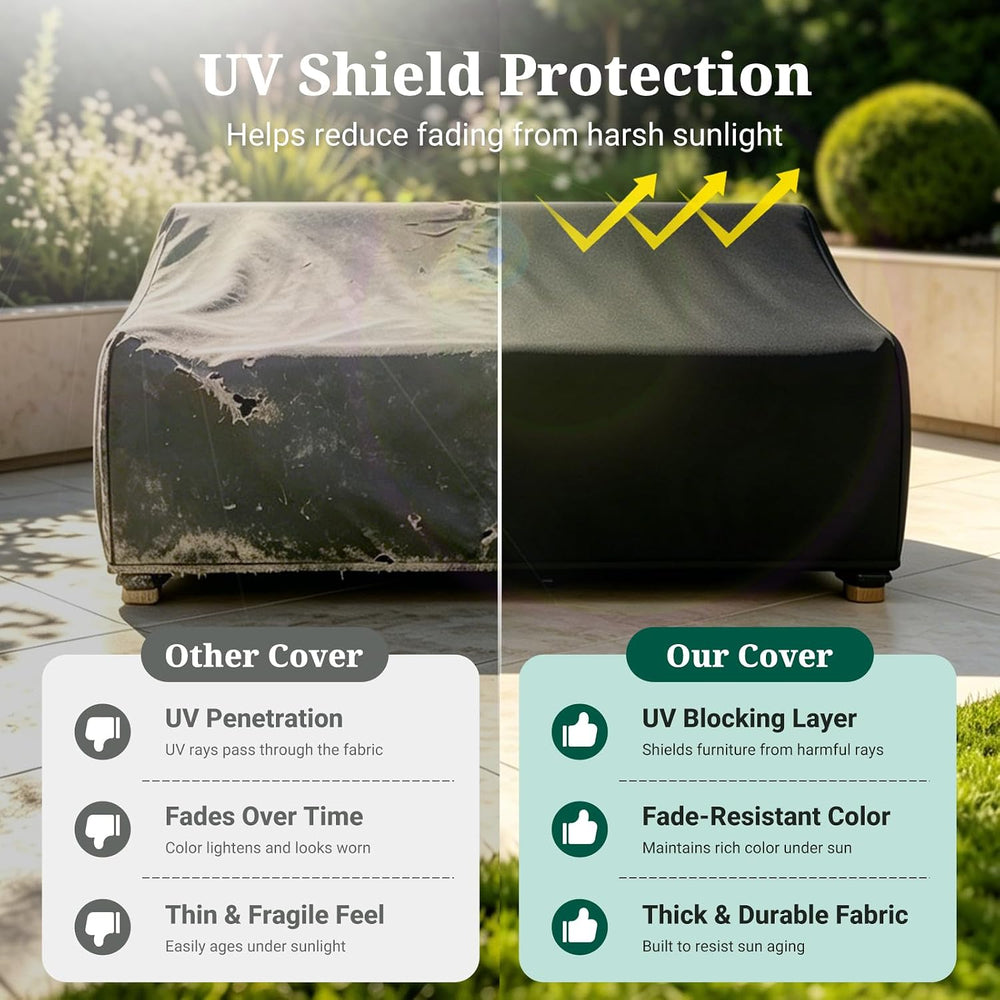 MR.COVER 3-Seater Outdoor Couch Cover Waterproof, Patio Furniture Cover for S...