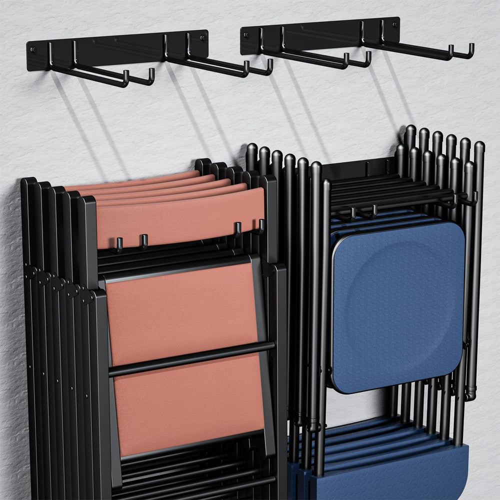 Folding Chair Storage Rack, Garden Tool & Foldable Chairs Organizer Hange...